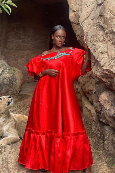 red dress traditional Luxury Traditional Wedding Dress| Red OTUNBA