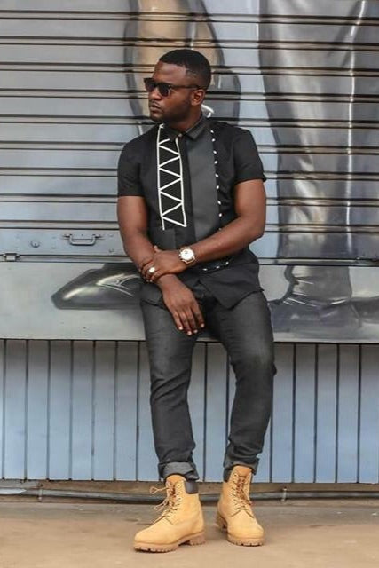 Mr Asymmetry short sleeve shirt - black