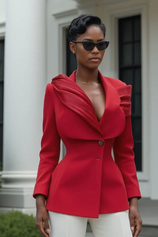 ELOLI Mbene Jacket styled as a statement piece for modern women’s dressing