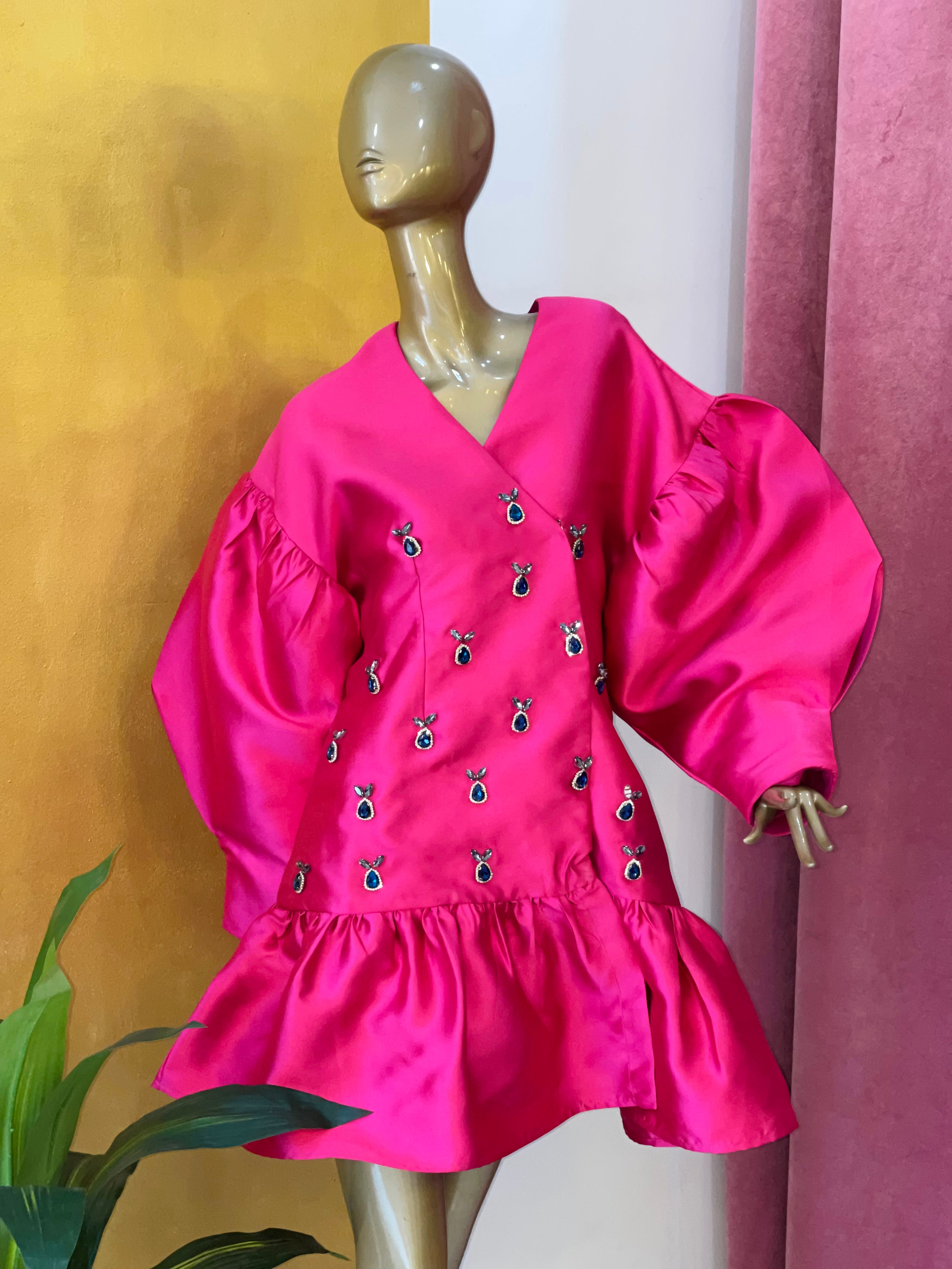 Ms Ndoh Satin Jewelled Dress