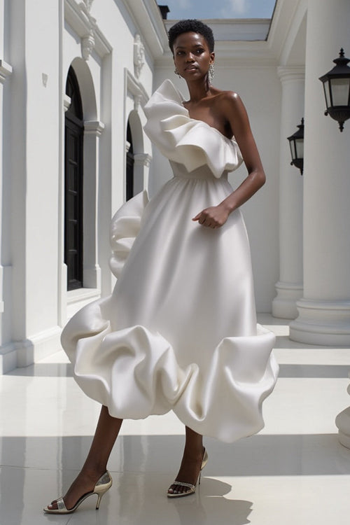 Ms Ruffle Galore Dress- white or black