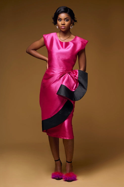 Wrapper dress - pink